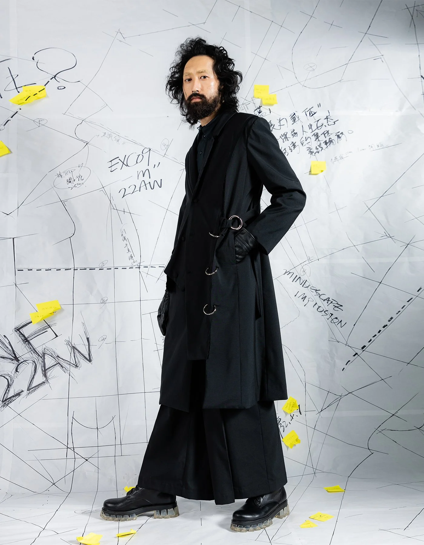 ボトムスその他 Saiid Kobeisy Black Tailored Crepe Jacket HYBRID WASHI KNIT Jacket Black – ISSEY MIYAKE EU